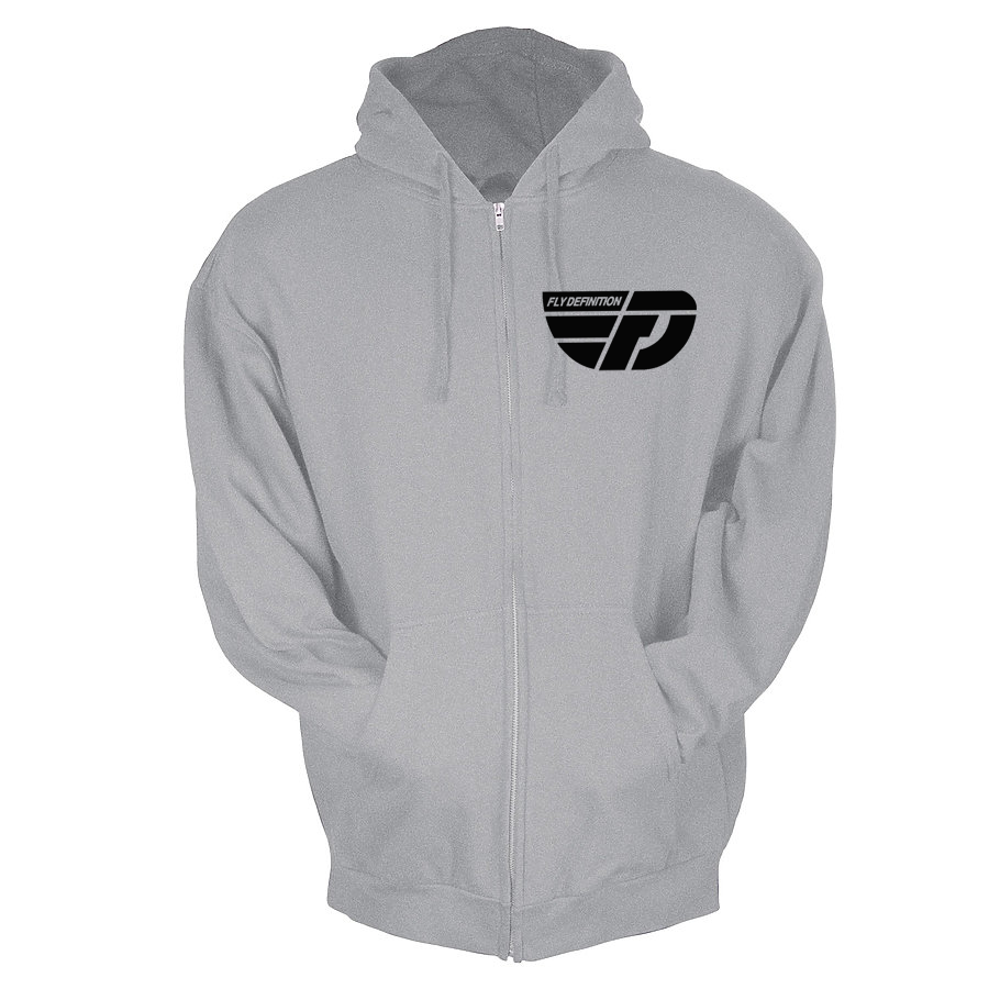 Fly Definition Heather Grey Zip Hoodie