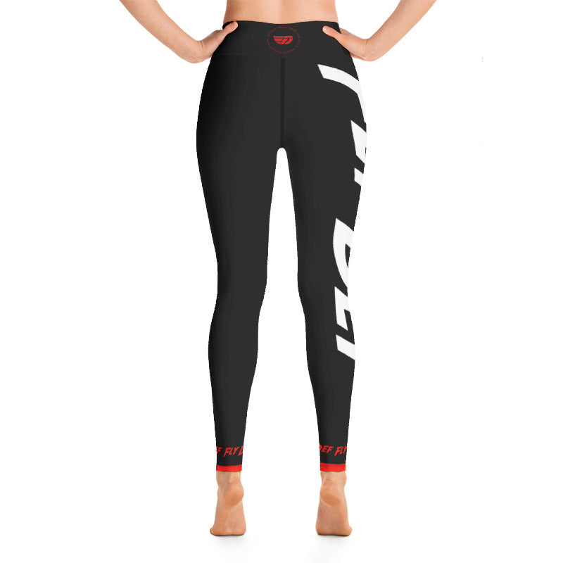Tech Print Big FLYDEF logo High Waisted Leggings