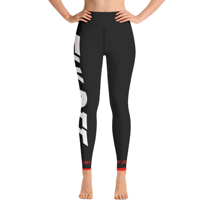 Tech Print Big FLYDEF logo High Waisted Leggings