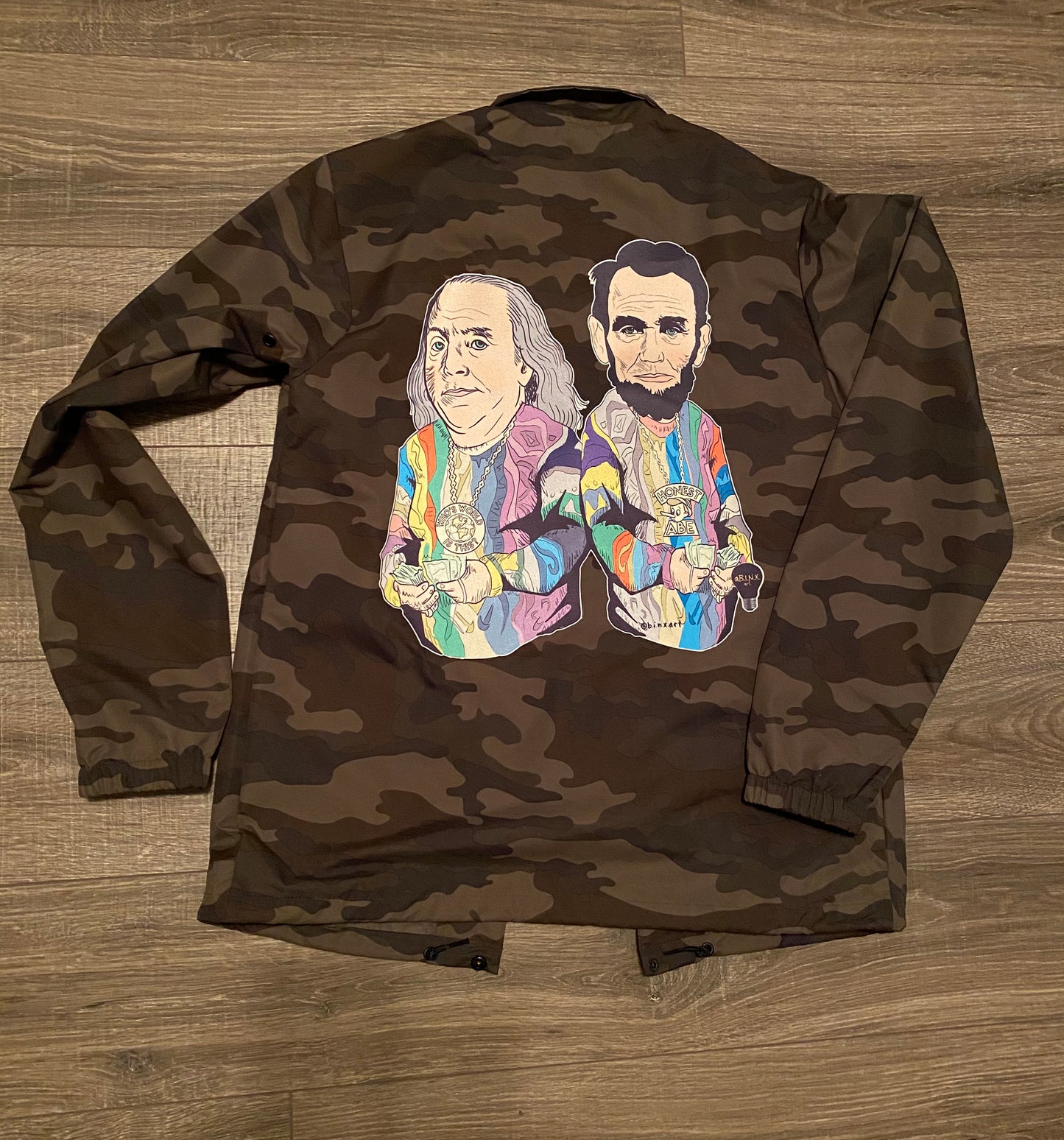 FD x b.i.n.x.art  - Dead Presidents Paid In Full Coach's Jacket